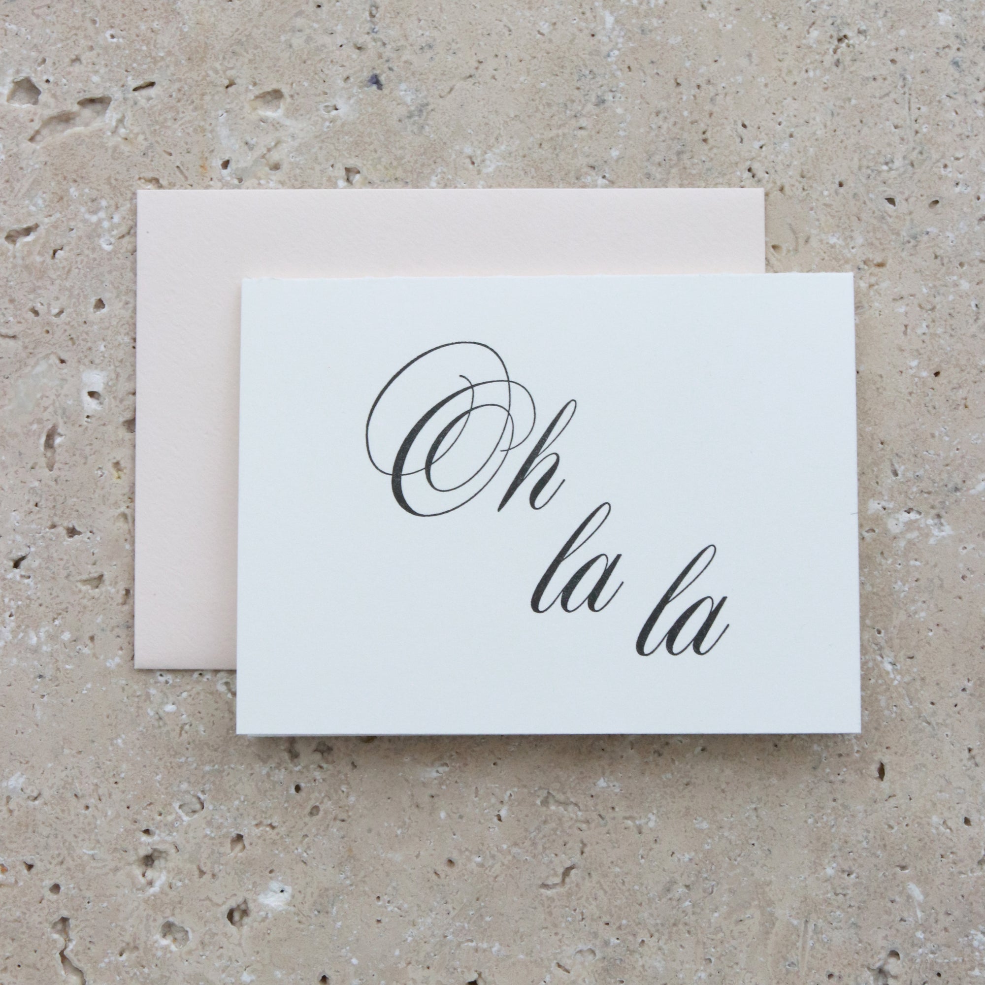 Letterpress Printed Ooh la la Card - Miss Parfaite 