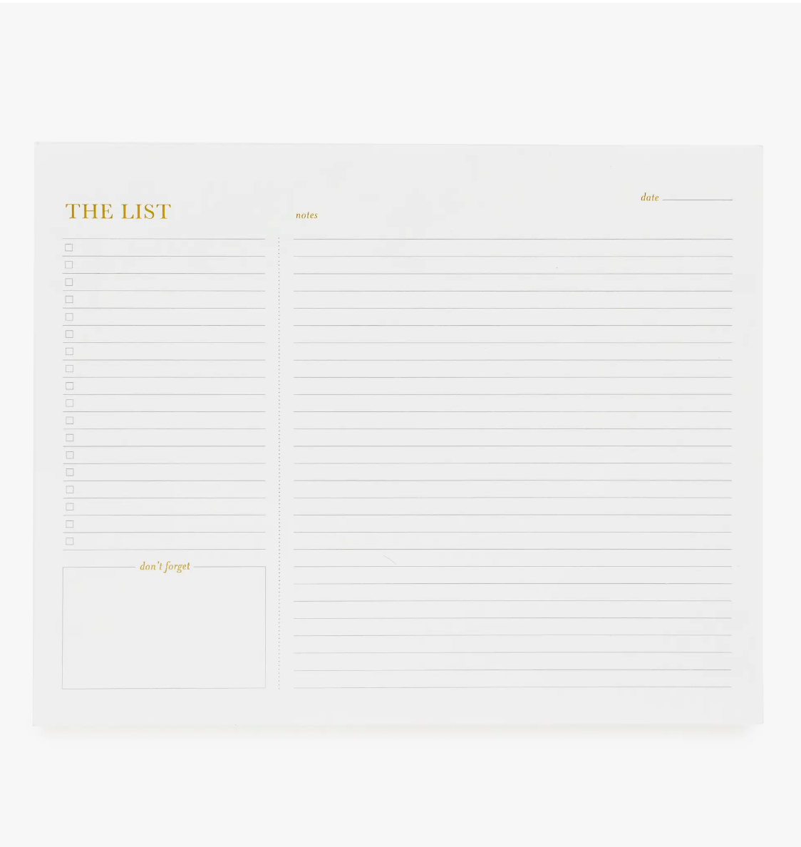 The List Pad - Miss Parfaite 